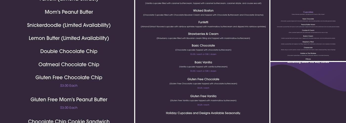 Timothy Jay Sweets Menu
