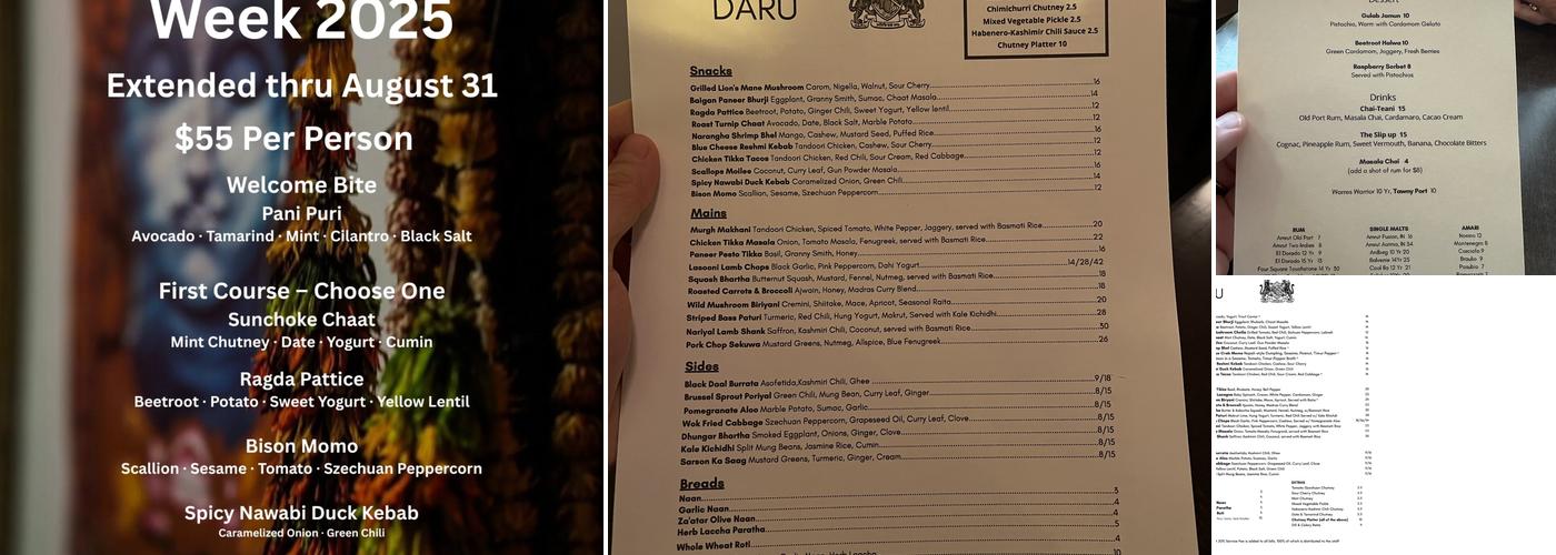 Daru Menu