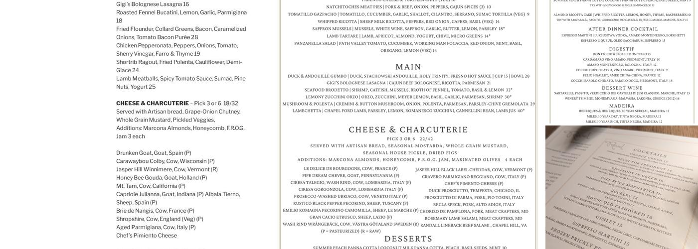 Revel Wine and Craft Beer Bar Menu