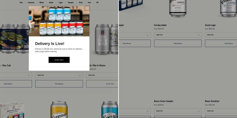 Oliver Brewing Company Menu