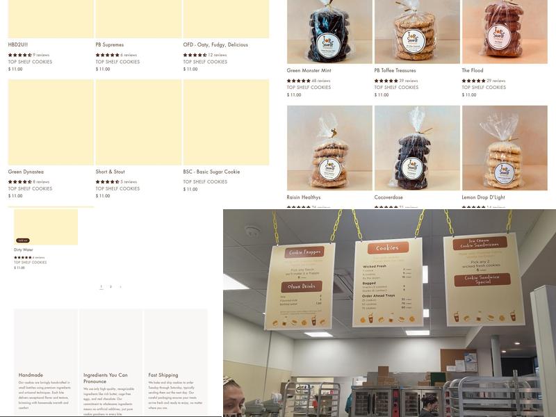 Top Shelf Cookies Menu