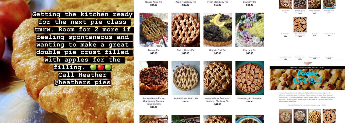 Heather’s Pies Menu