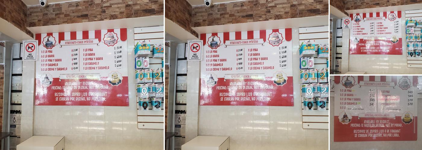 Bizcocho De Colores Party Supply Menu