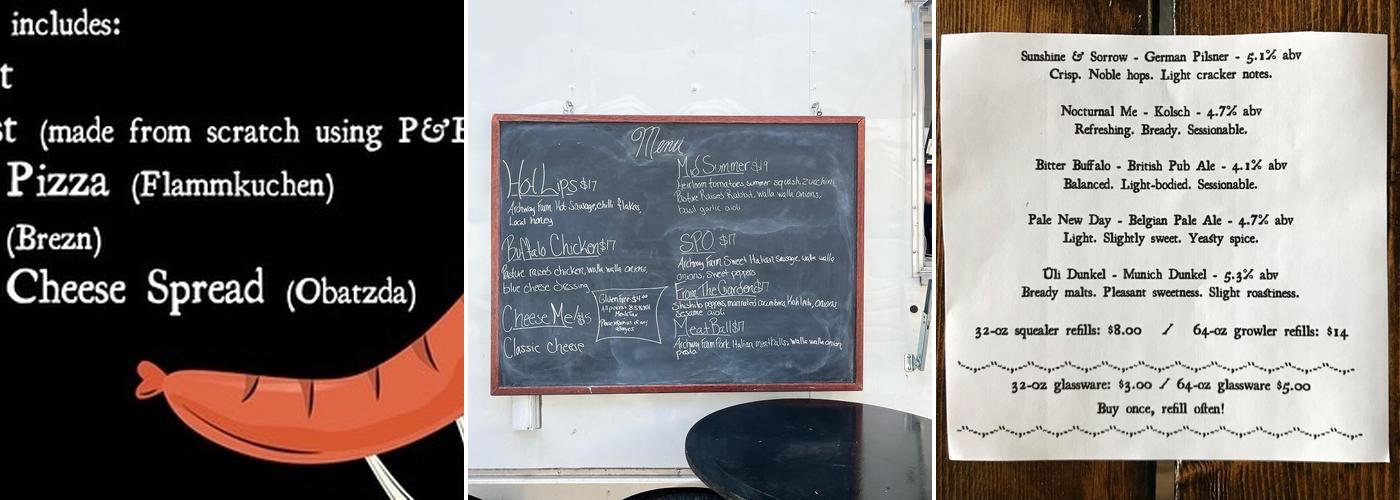 Post & Beam Brewing Menu