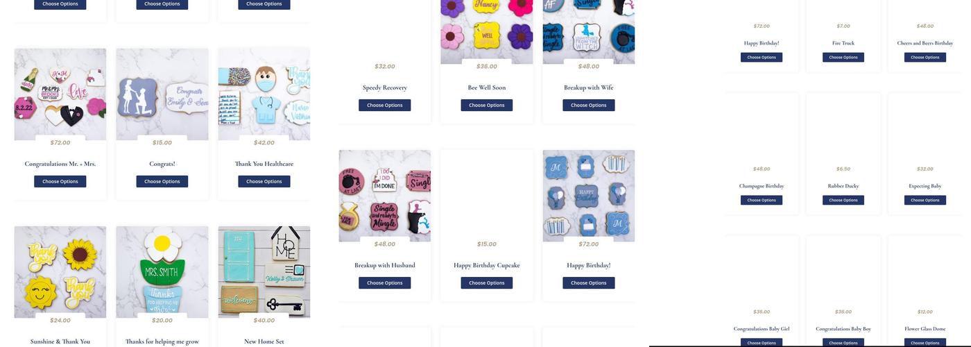 Mama's Custom Cookies Menu