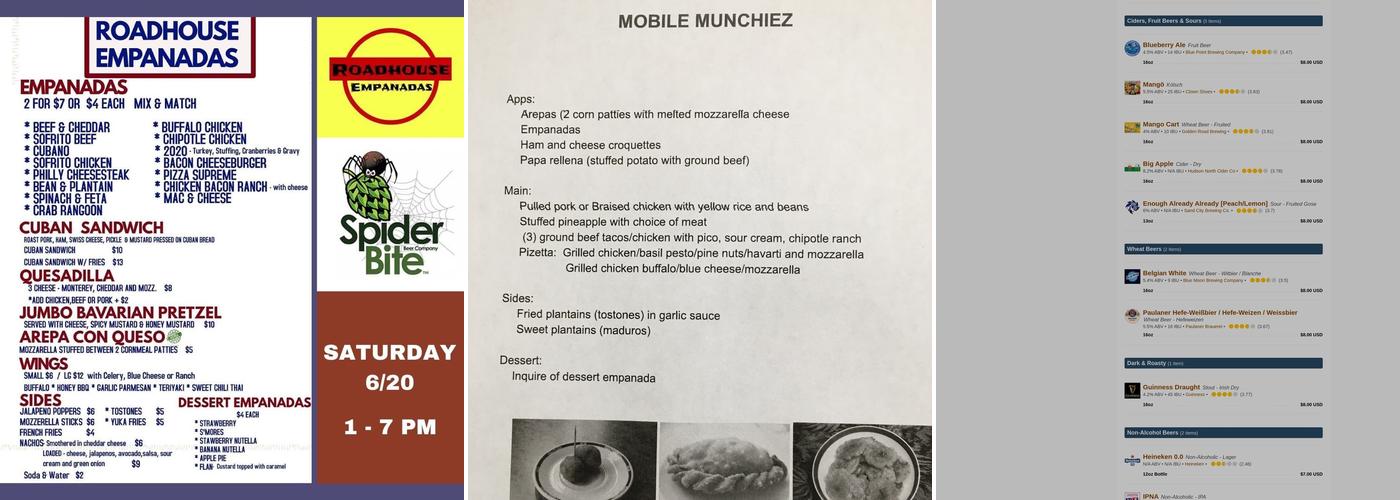 Spider Bite Beer Co Menu