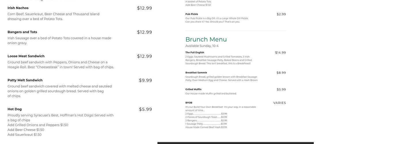 LyonSmith Brewing Co. Menu