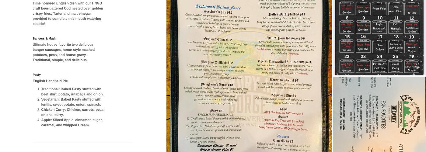 Mars Theatre Brewing Co. Menu