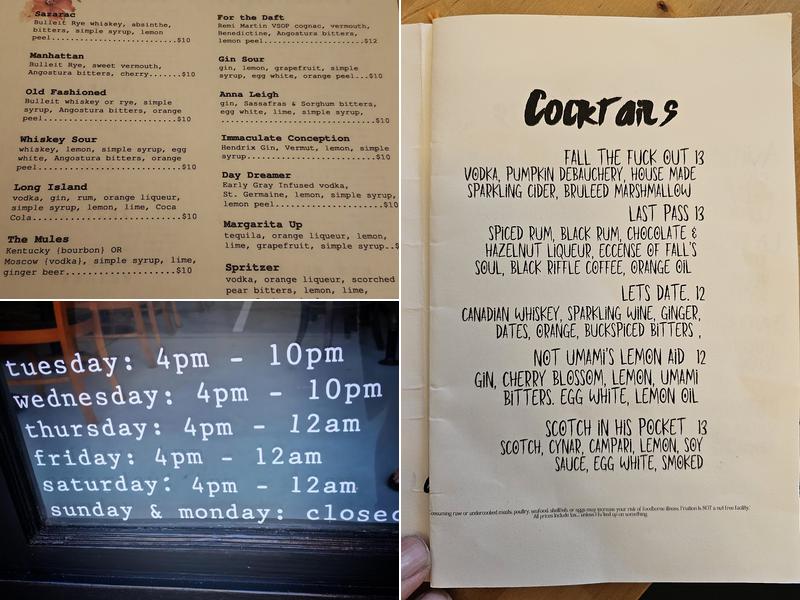Fruition Menu
