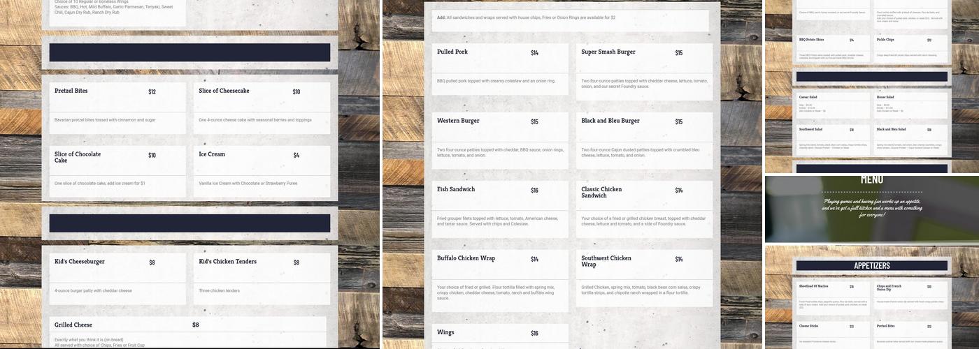 MAD Brewing Company Menu