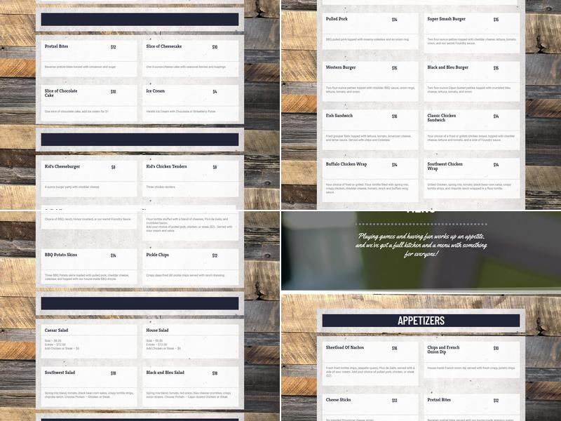 MAD Brewing Company Menu