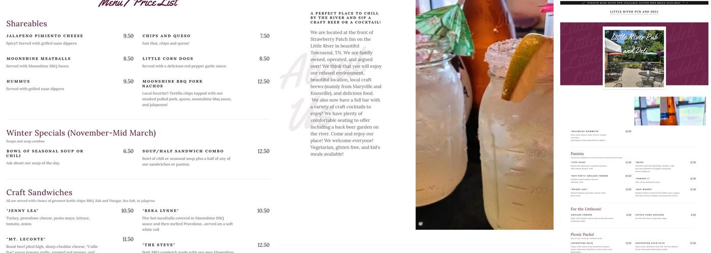 Little River Pub and Deli Menu