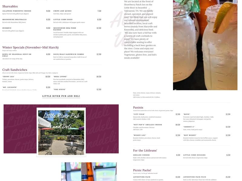 Little River Pub and Deli Menu