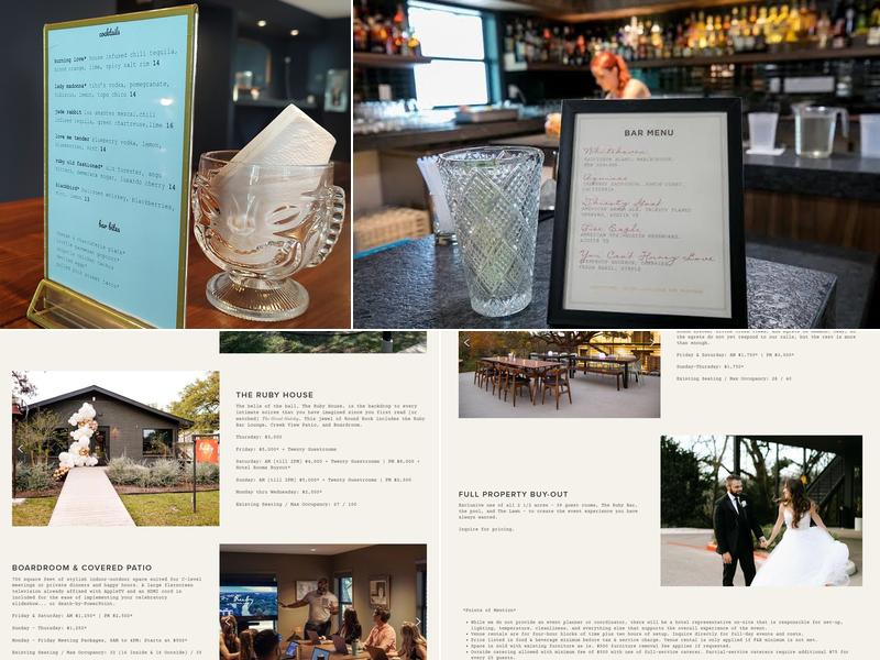 The Ruby Hotel Menu