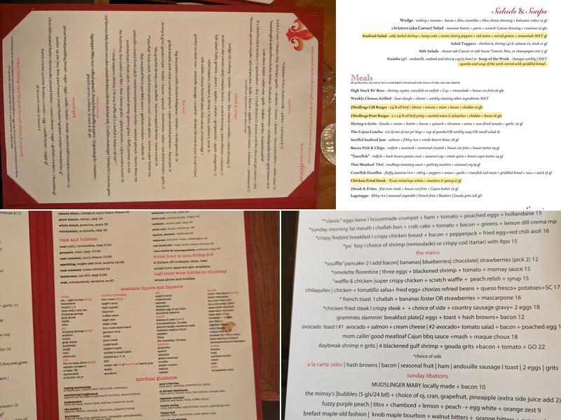 MudBugs - A Cajun Joint Menu