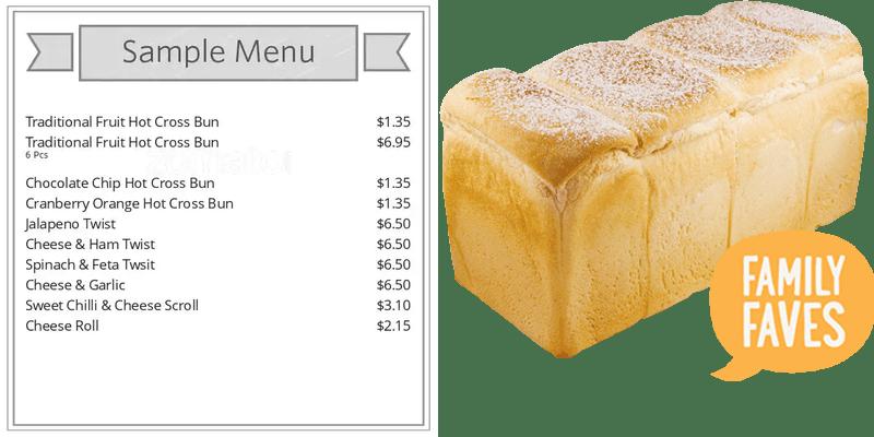 COBS Bread Menu