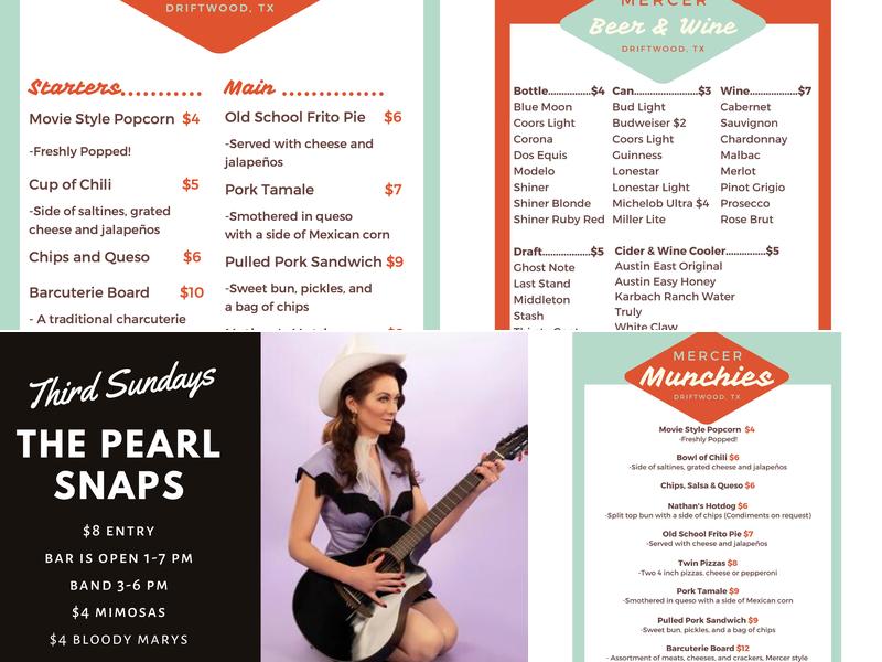 Mercer Dancehall Menu