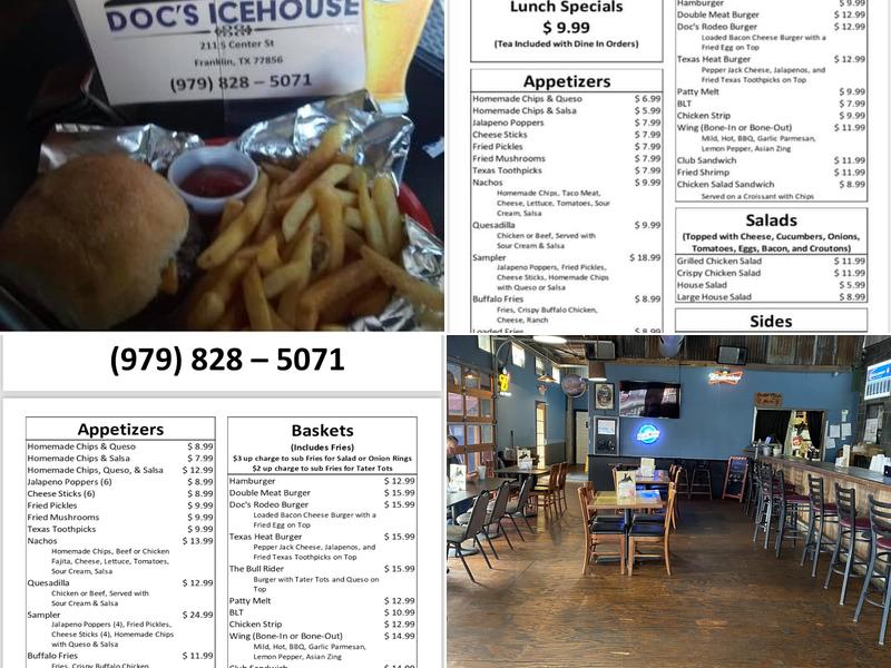 Doc’s Icehouse Menu