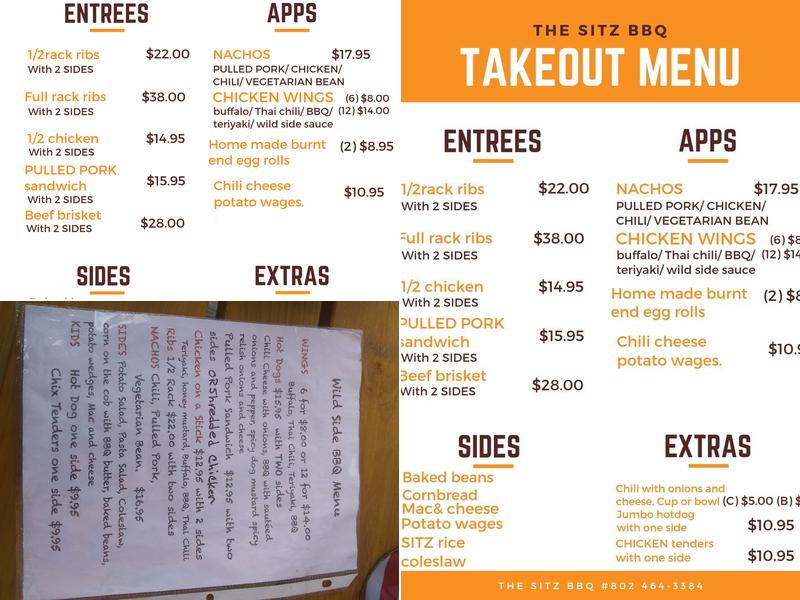 Sitzmark Tavern Menu