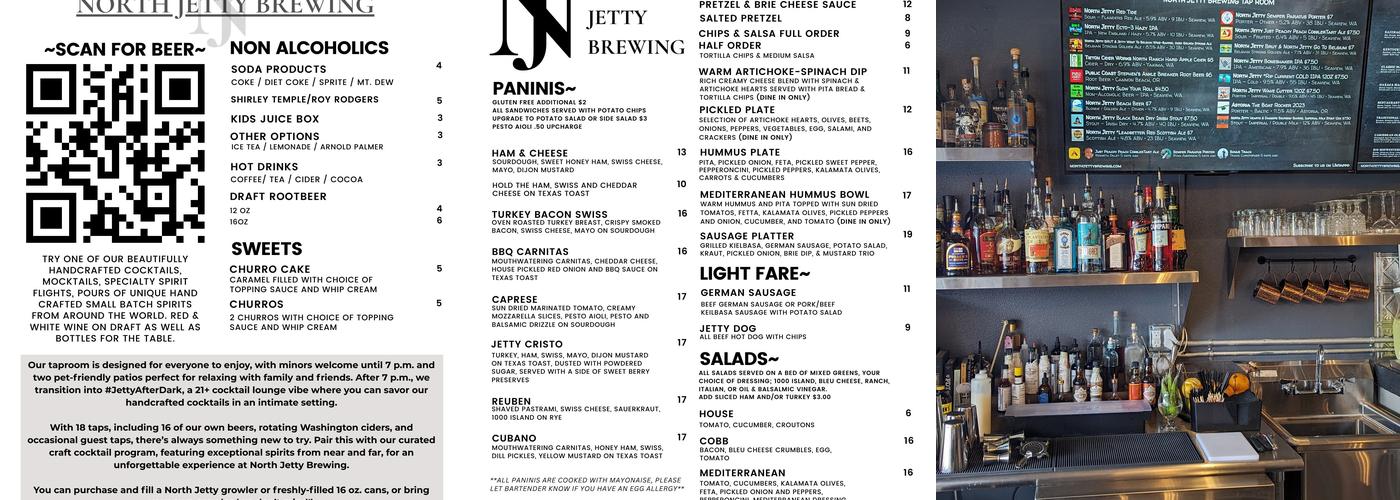 North Jetty Brewing Menu