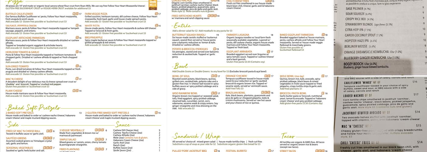 Sage Plant Based Bistro Agoura Hills Menu