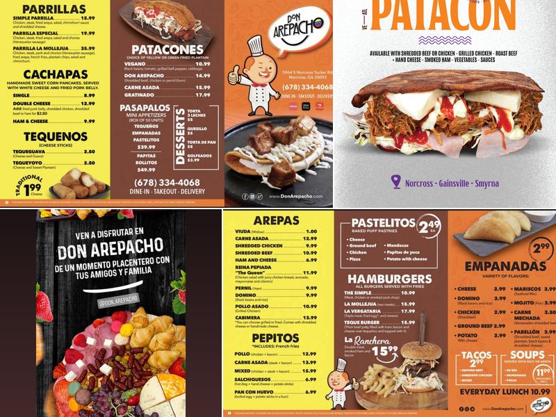 Don Arepacho Menu