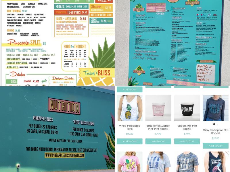 Pineapple Bliss Menu