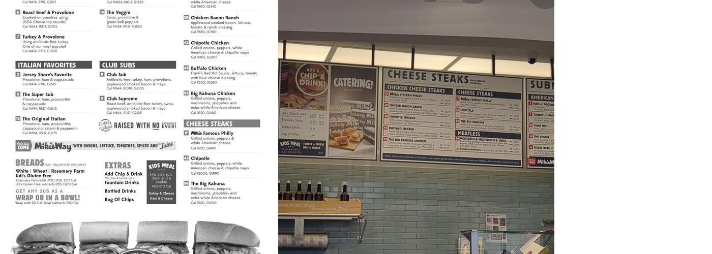 Jersey Mike's Subs Menu