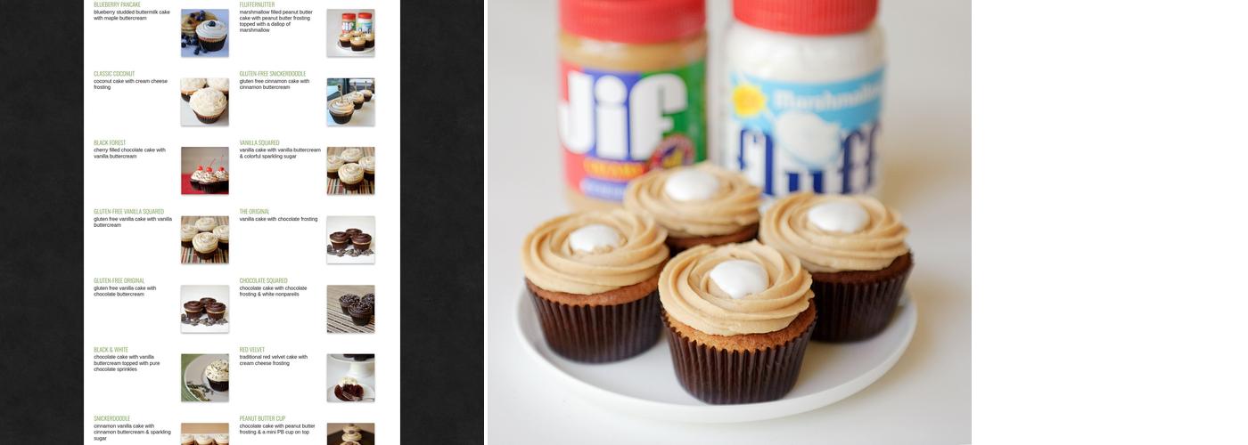 Sublime Cupcakes Menu