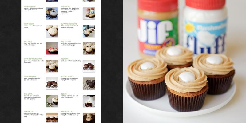 Sublime Cupcakes Menu