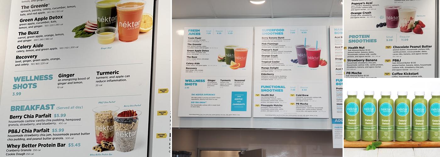 Nekter Juice Bar Menu