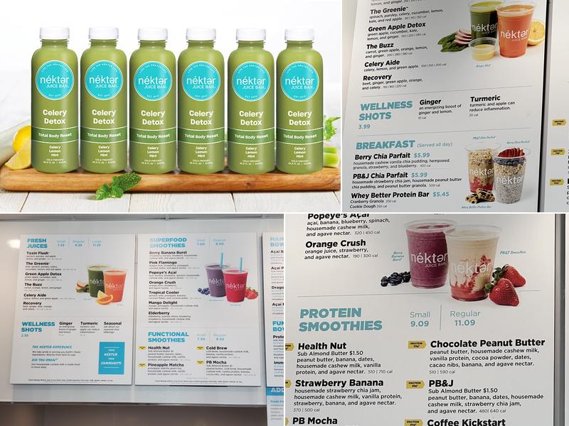Nekter Juice Bar Menu