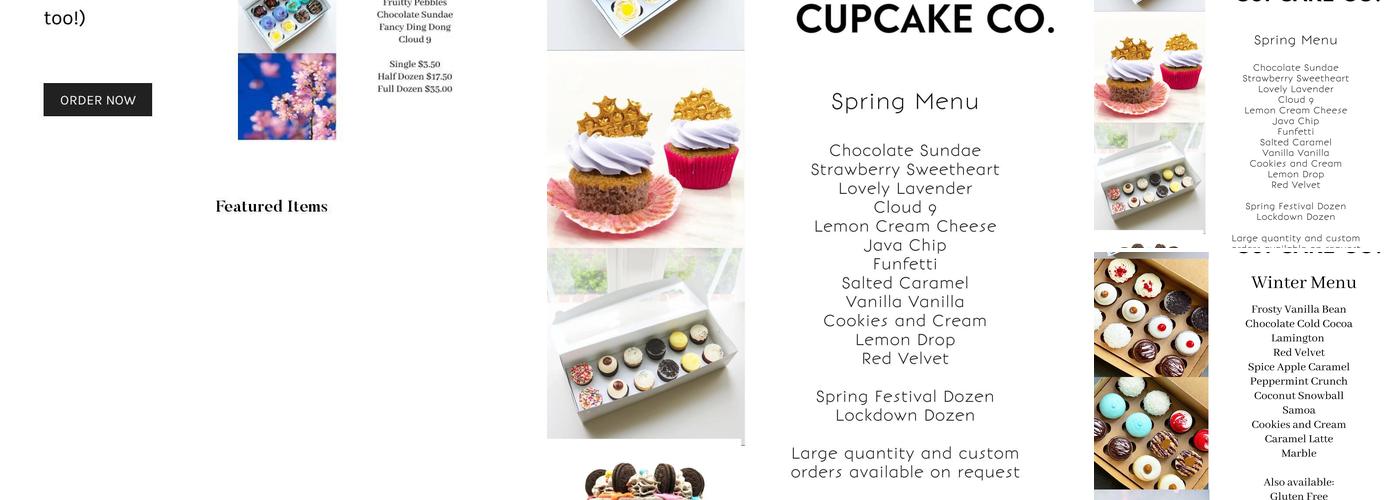 Village Cupcake Co. Menu