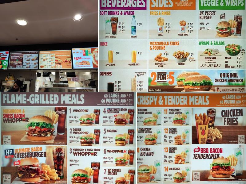 Burger King Menu