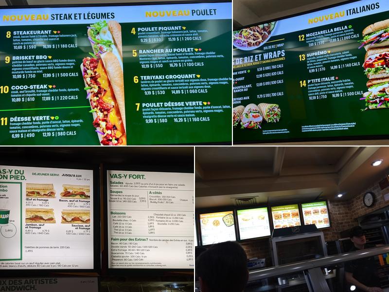 Subway Menu