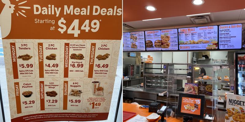 Popeyes Louisiana Kitchen Menu