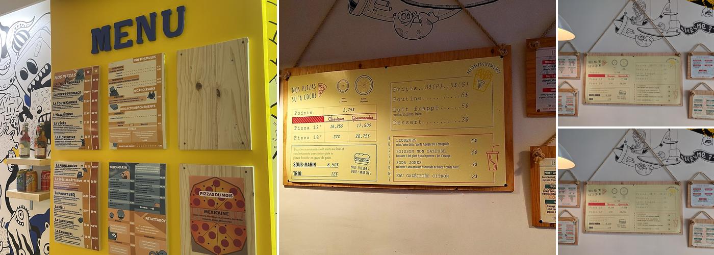 Attaboy, pizzeria de quartier Menu