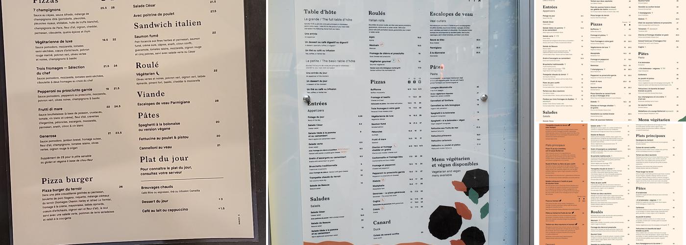 La Piazzetta Saint-Jean Menu