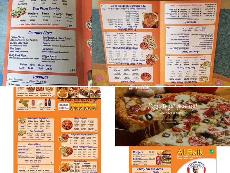 Al Baik Pizza & Broast Menu