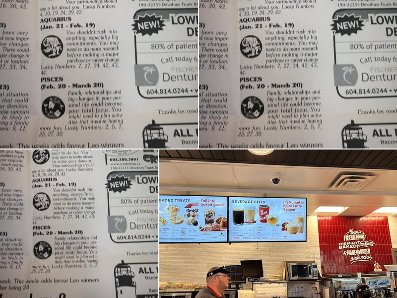 Tim Hortons Menu