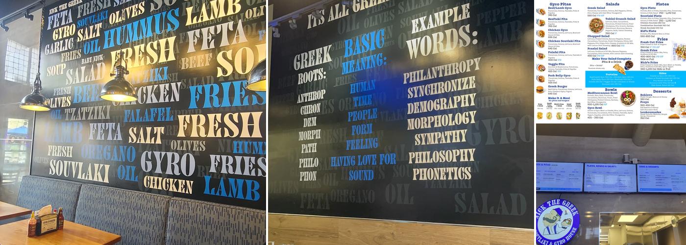 Nick The Greek Menu