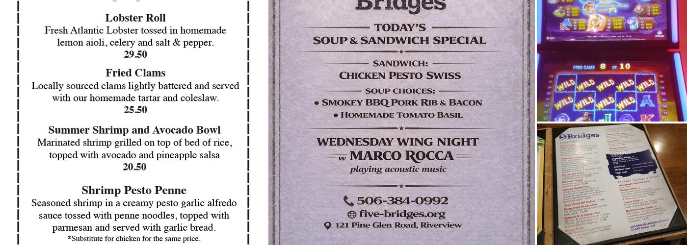Five Bridges Bar & Grill Menu