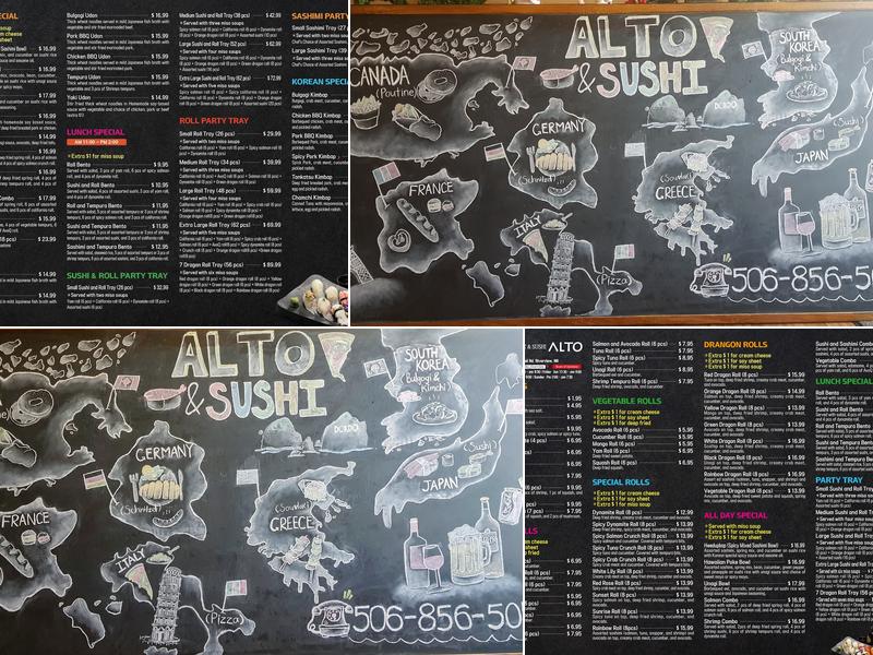 Alto Pizza & SuShi Menu