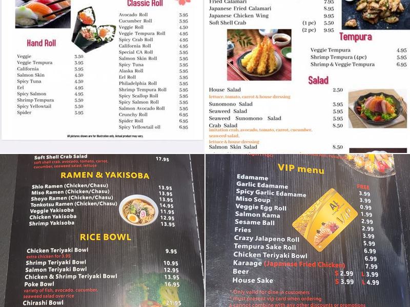 AI Sushi & Teriyaki Menu