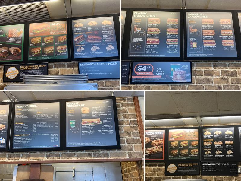 Subway Menu