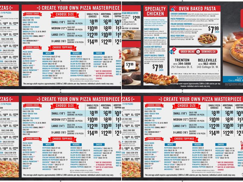 Domino's Pizza Menu