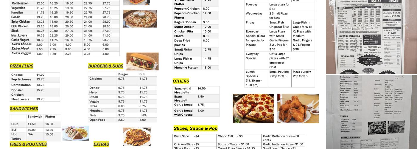 Fat Boys Menu