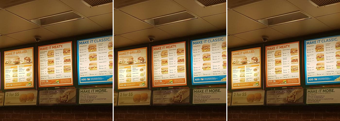 Subway Menu