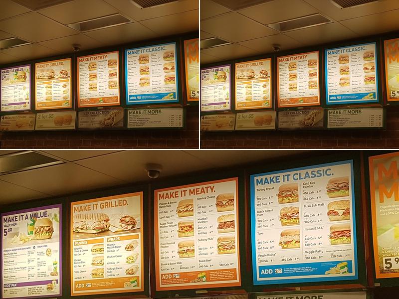 Subway Menu
