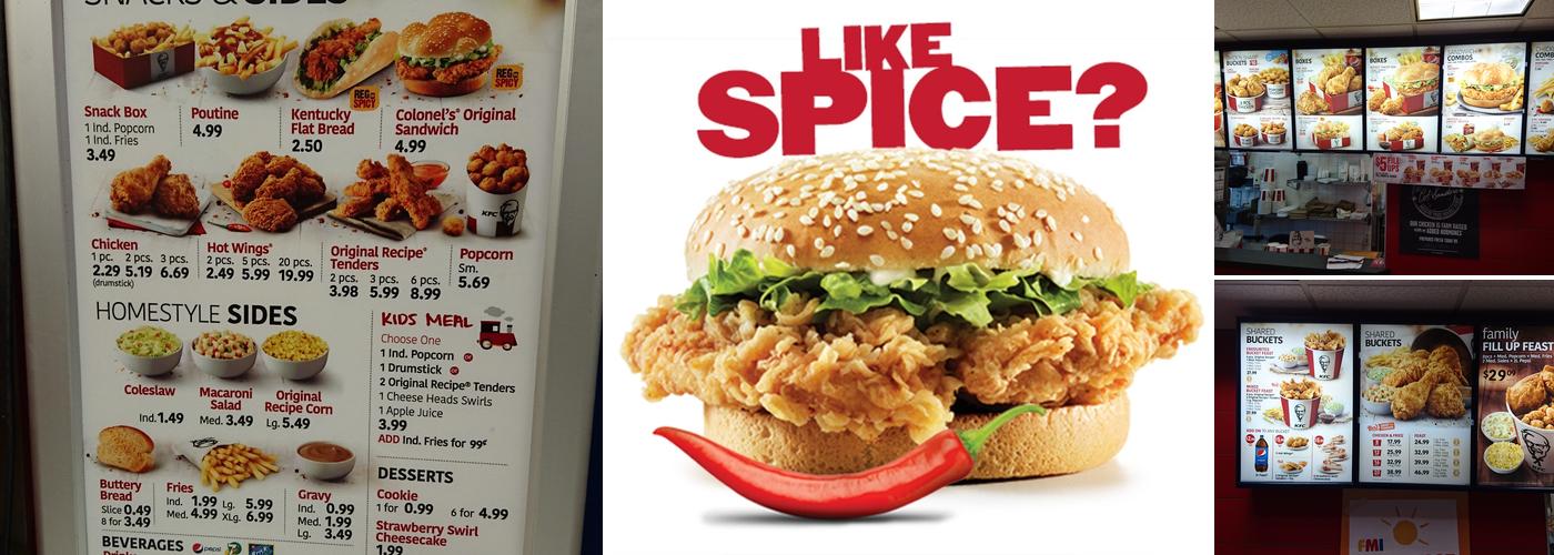 KFC Menu
